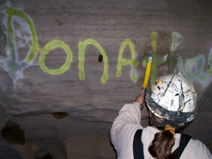 Cavers try to help the cave. We clean up messes other people leave.